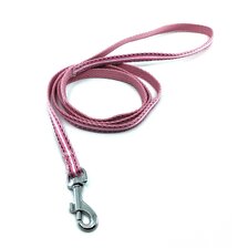 Nobleza nylonové vodítko s reflexným prešitím 1 x 120 cm ružové